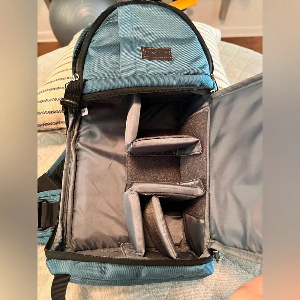 MOSISO Teal Camera Sling with Tripod Holder